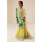 zara shahjahan, 3 piece suit, unstitched, lawn, phool kari 13a , front