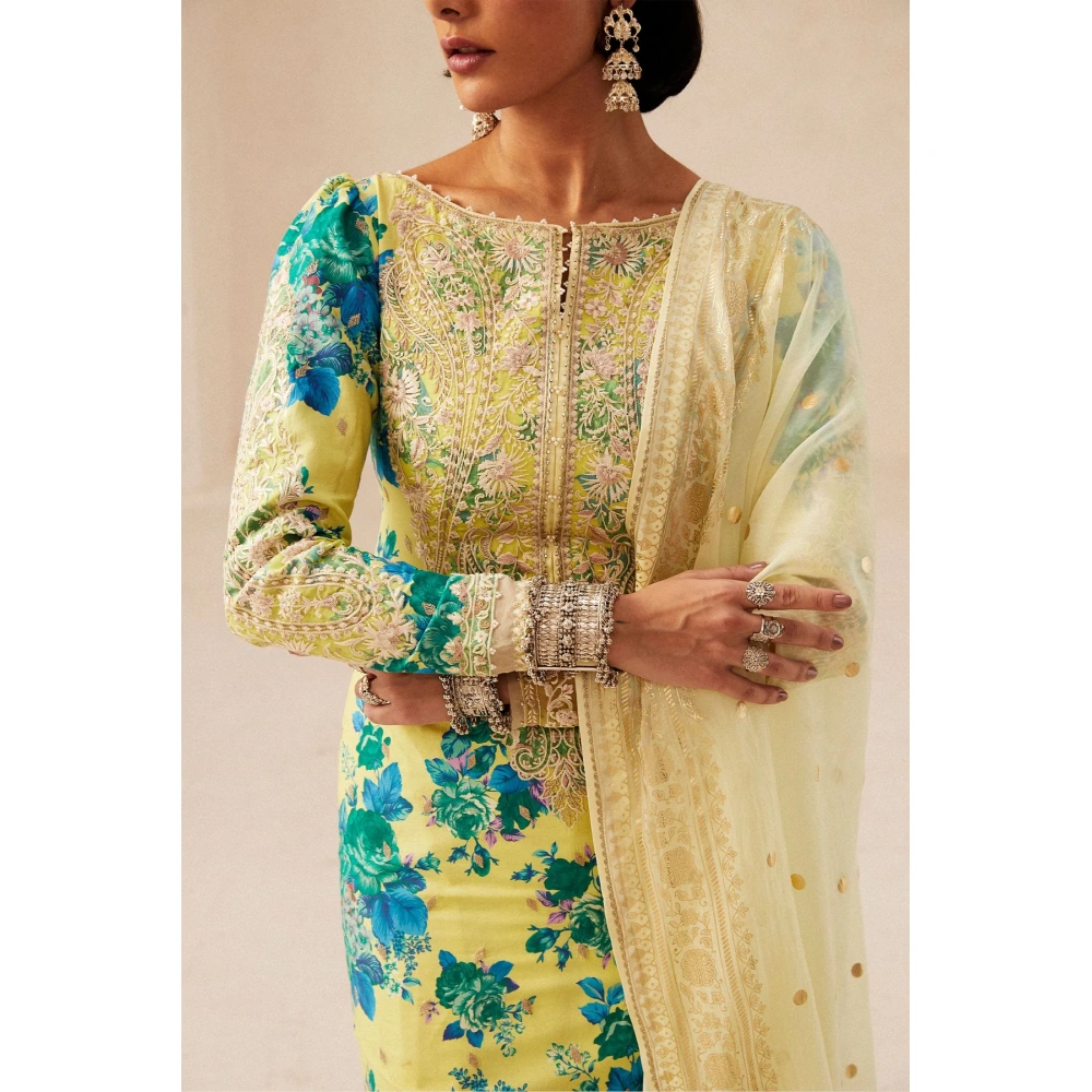 zara shahjahan, 3 piece suit, unstitched, lawn, phool kari 13a , front neck