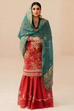 zara shahjahan, 3 piece suit, unstitched, lawn, phool kari 13b , front view