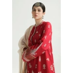 zara shahjahan, 3 piece suit, unstitched, lawn, myra 14a , front neck