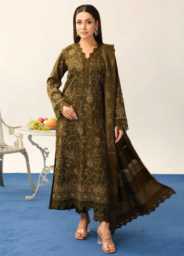 RIAZ ARTS, 3 piece suit, unstitched, TL 325, front