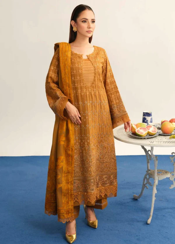 RIAZ ARTS, 3 piece suit, unstitched, TL 327, front