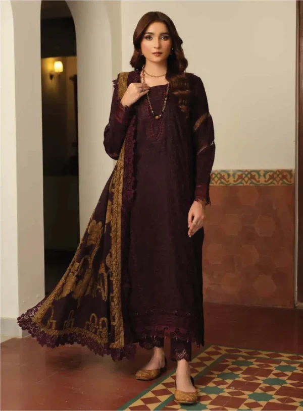 TEHZEEB BY RIAZ ARTS , 3 PIECE SUIT , BLUE , JACQUARD , TL 333, FRONT