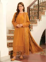 TEHZEEB BY RIAZ ARTS , 3 PIECE SUIT , BLUE , JACQUARD , TL 336, FRONT