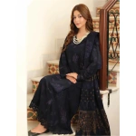 TEHZEEB BY RIAZ ARTS , 3 PIECE SUIT , BLUE , JACQUARD , TL 339, side look