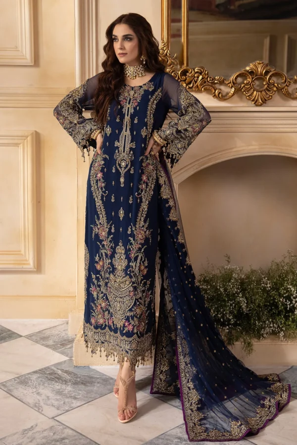Charizma Dastaan e Jashan 2024 DJW4-01 UK Premium Chiffon Suit, front