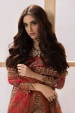 Charizma luxury embroidered Pakistani outfit in soft lawn fabric, perfect for festive and formal occasions – available in the UK.