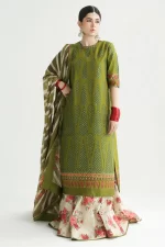 zara shahjahan, 3 piece suit, unstitched, lawn, aaina 8b, front view