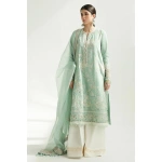 zara shahjahan, 3 piece suit, unstitched, jacquard, Amira 5b, front