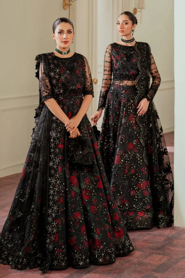 Baroque Chantelle 24 Vol 2 CH13-05 UK Embroidered Net Unstitched Suit, front and back.