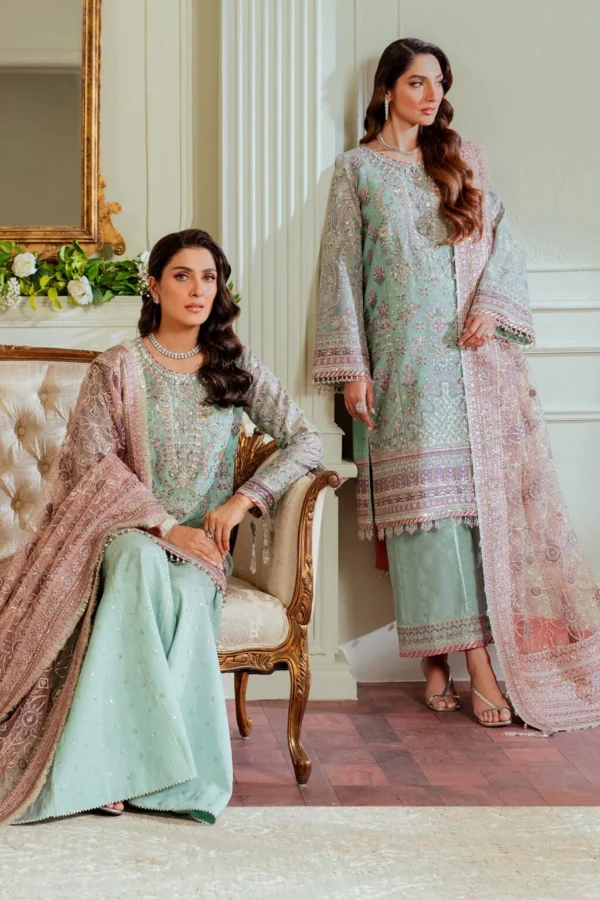 Baroque Chantelle 24 Vol 2 CH13-08 UK Black Gold Embroidered Zari Net Unstitched Suit