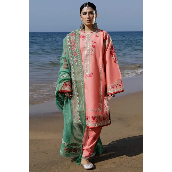 zara shahjahan, 3 piece suit, unstitched, lawn, jiya 6a, front