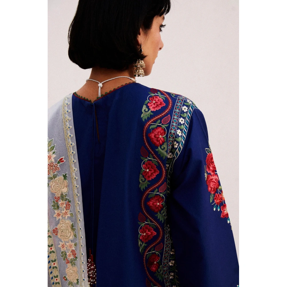 zara shahjahan, 3 piece suit, unstitched, lawn, jiya 6b, back