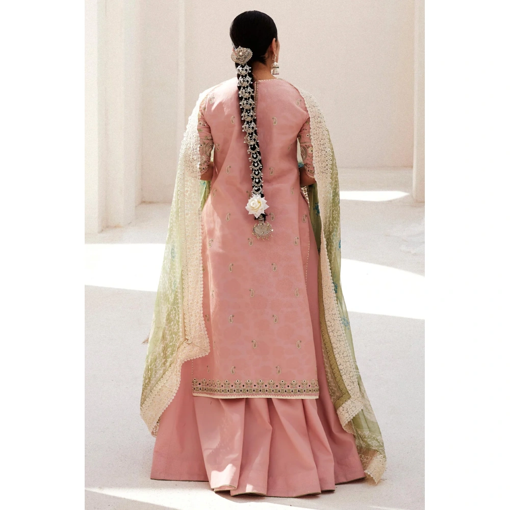 zarashahjahan, unstiched, 3 piece suit, jacquard, korina 3a, back