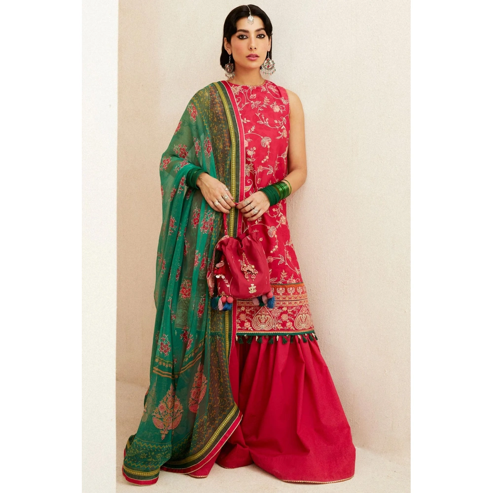 zara shahjahan, unstiched, 3 piece suit, jacquard, korina 3b, dress