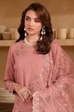Johra Pakistani designer outfit in digitally printed lawn with elegant embroidery and modern flair