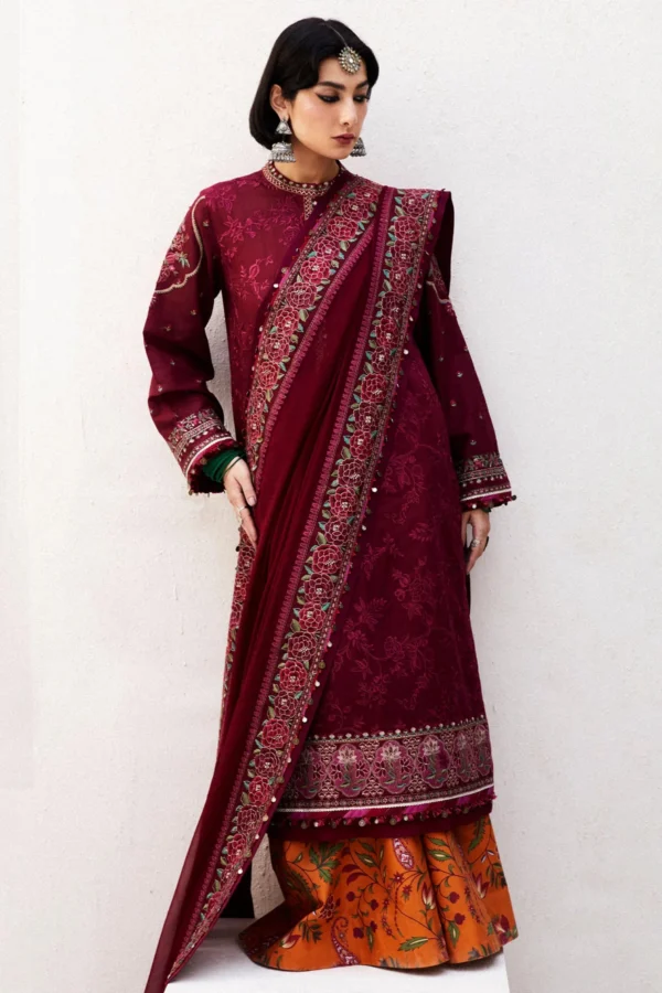Parsa ZSJ Lawn 2024 Design 9a UK Unstitched 3 piece Suit