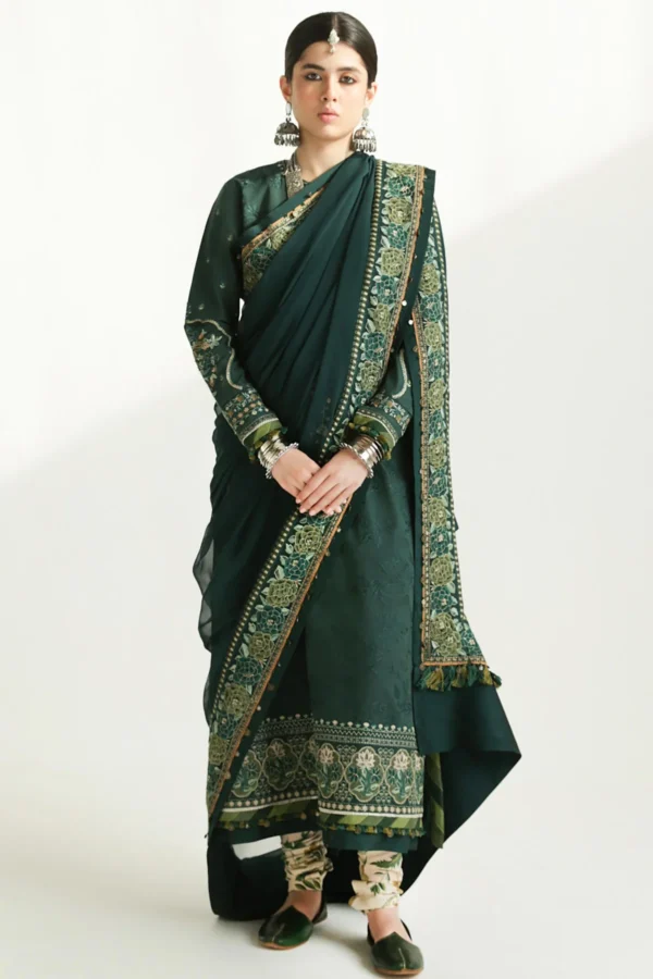 zara shahjahan, 3 piece suit, unstitched, lawn, parsa9b, front side