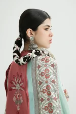 zara shahjahan, 3 piece suit, unstitched, lawn, sandal10b , back patch