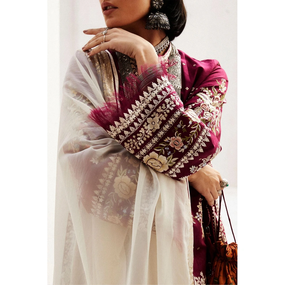 zara shahjahan, 3 piece suit, unstitched, jacquard, siffa 4a, sleeves and dupatta