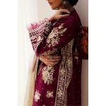 zara shahjahan, 3 piece suit, unstitched, jacquard, siffa 4a, side view