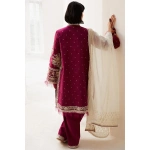 zara shahjahan, 3 piece suit, unstitched, jacquard, siffa 4a, back