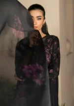 iznik, eid festive lawn 25’ , 3 PIECE SUIT , unstitched, lawn , black color , ELF-03, dupatta