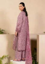 iznik, eid festive lawn 25’ , 3 PIECE SUIT , unstitched, lawn , pink color , Efl-04, back