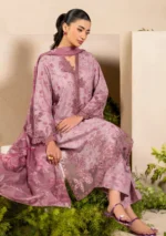 iznik, eid festive lawn 25’ , 3 PIECE SUIT , unstitched, lawn , pink color , Efl-04, FRONT shirt look
