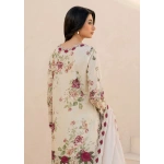 iznik, eid festive lawn 25’ , 3 PIECE SUIT , unstitched, lawn , white color , Efl-05, back