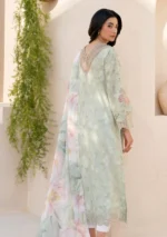 iznik, eid festive lawn 25’ , 3 PIECE SUIT , unstitched, lawn , warm grey color , Efl-07, back