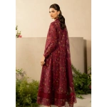 iznik, eid festive lawn 25’ , 3 PIECE SUIT , unstitched, lawn , maroon color , Efl-10, back