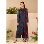 iznik, eid festive lawn 25’ , 3 PIECE SUIT , unstitched, lawn , blue color , Efl-12, FRONT