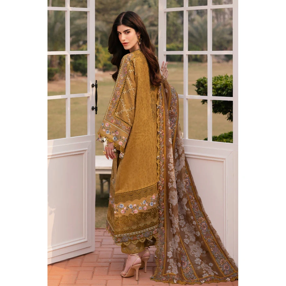 Baroque Eid Lawn 25 , 3 PIECE SUIT , Black , lawn , EL-D03, back