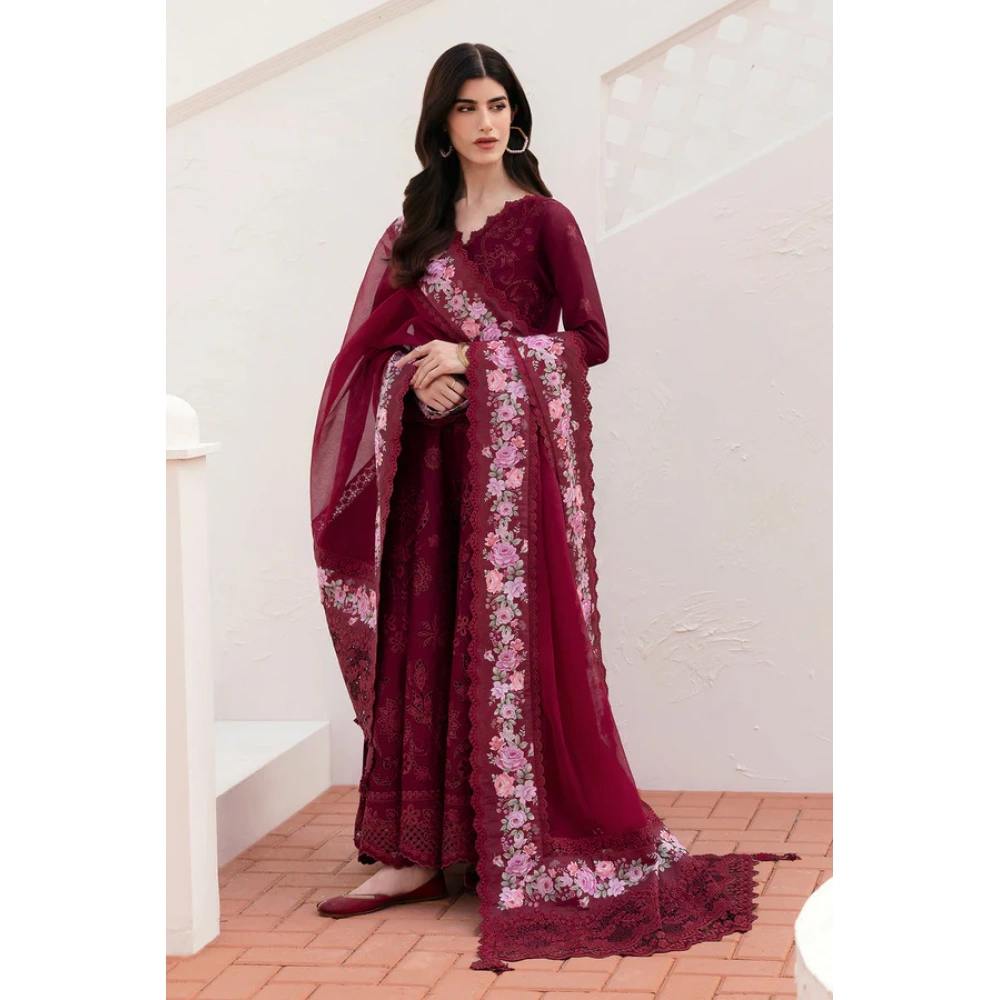 Baroque Eid Lawn 25 , 3 PIECE SUIT , unstitched, Black , lawn , EL-D05, FRONT
