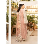 elaf, luxury lawn 25’ , 3 PIECE SUIT , unstitched, lawn , tea pink color , Elm-12, back