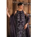 Iznik, luxury chiffon, 25’ , 3 PIECE SUIT , unstitched, chiffon , purple , ILC-06, FRONT top