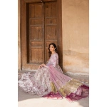 Iznik, luxury chiffon, 25’ , 3 PIECE SUIT , unstitched, chiffon , light pink , ILC-08, FRONT dupatta