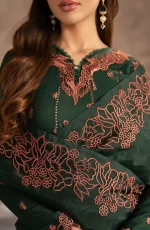 Zarif Lawn 25 , 3 PIECE SUIT , unstitched, green, lawn , UNST-LWN-04, FRONT neck