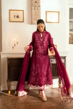 Pakistani clothing brands qalamkar luxury lawn eid edit collection 2025, unstitched 3 piece suit, sb-01, salwar kameez and dupatta