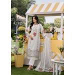 Pakistani clothing brands eshaisha festive lawn embroidered collection 2025, unstitched 3 piece embroidered suit, EA-LL-5540, salwar, kameez & dupatta