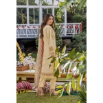Pakistani clothing brands eshaisha festive lawn embroidered collection 2025, unstitched 3 piece embroidered suit, EA-LL-5544, back