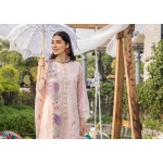 Pakistani clothing brands eshaisha festive lawn embroidered collection 2025, unstitched 3 piece embroidered suit, EA-LL-5548, front