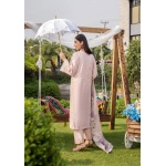 Pakistani clothing brands eshaisha festive lawn embroidered collection 2025, unstitched 3 piece embroidered suit, EA-LL-5548, back