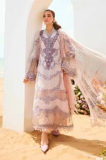 Pakistani clothing brands maria b lawn eid collection 2025, unstitched 3 piece suit, el-25-02, front