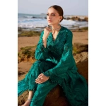 Pakistani clothing brands maria b lawn eid collection 2025, sea green unstitched 3 piece embroidered suit, el-25-05, salwar kameez