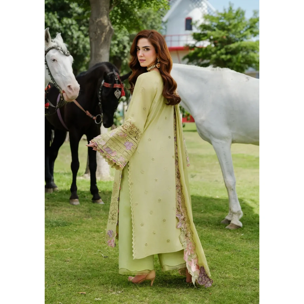 Elaf Premium Luxury Lawn Collection 2025 | ELH-1A PISTACIA, 3-piece Pakistani designer lawn suits in the UK- Zee Collections. back