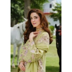 Elaf Premium Luxury Lawn Collection 2025 | ELH-1A PISTACIA, 3-piece Pakistani designer lawn suits in the UK- Zee Collections. sleeves