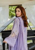 Elaf Premium Luxury Lawn Collection 2025 | ELH-3A PARIS HUES, 3-piece Pakistani designer lawn suits in the UK- Zee Collections. sleeves
