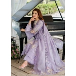 Elaf Premium Luxury Lawn Collection 2025 | ELH-3A PARIS HUES, 3-piece Pakistani designer lawn suits in the UK- Zee Collections. dupatta border style